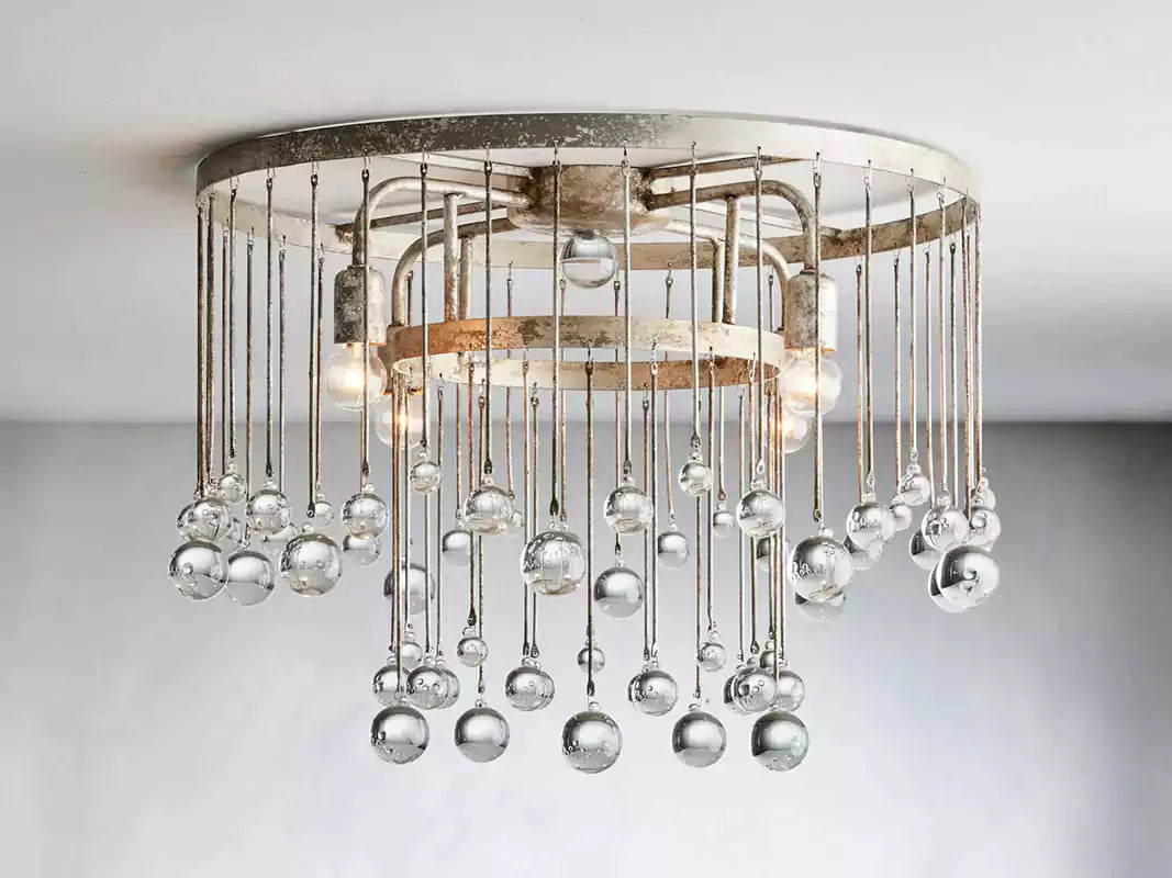 Aubreya Crystal Ball Flush Mount Light