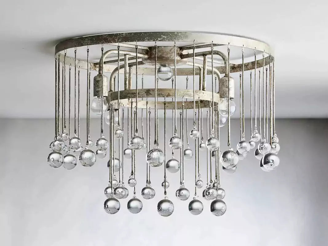 Aubreya Crystal Ball Flush Mount Light