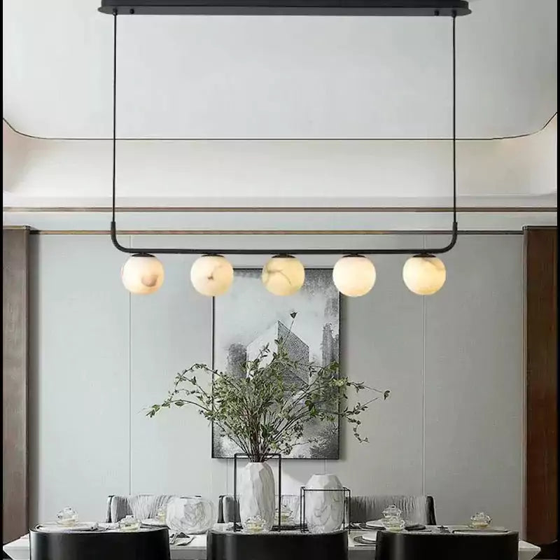Alabaster Global Linear Pendant
