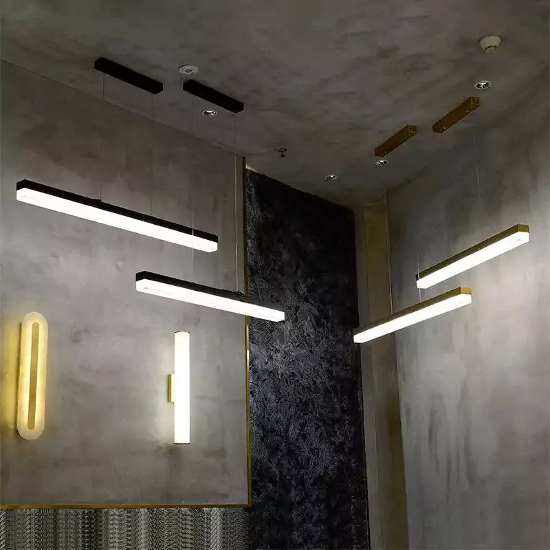 Alabaster Simple Linear Kitchen Island Chandelier