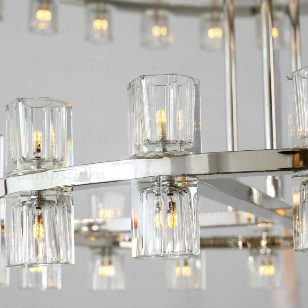 Arcachona LED Round Two Tier Chandelier 60"
