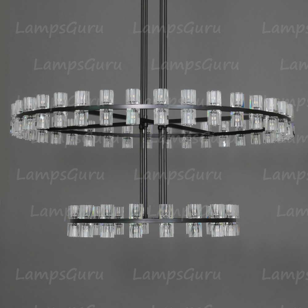 Arcachona LED Round Two Tier Chandelier 60"
