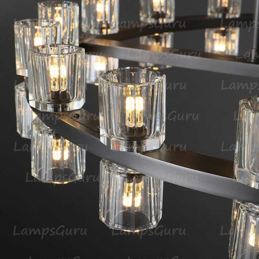 Arcachona LED Round Two Tier Chandelier 60"