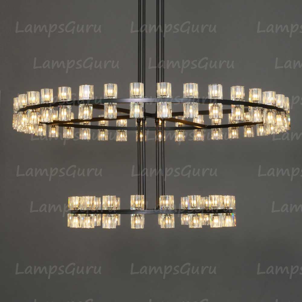 Arcachona LED Round Two Tier Chandelier 60"