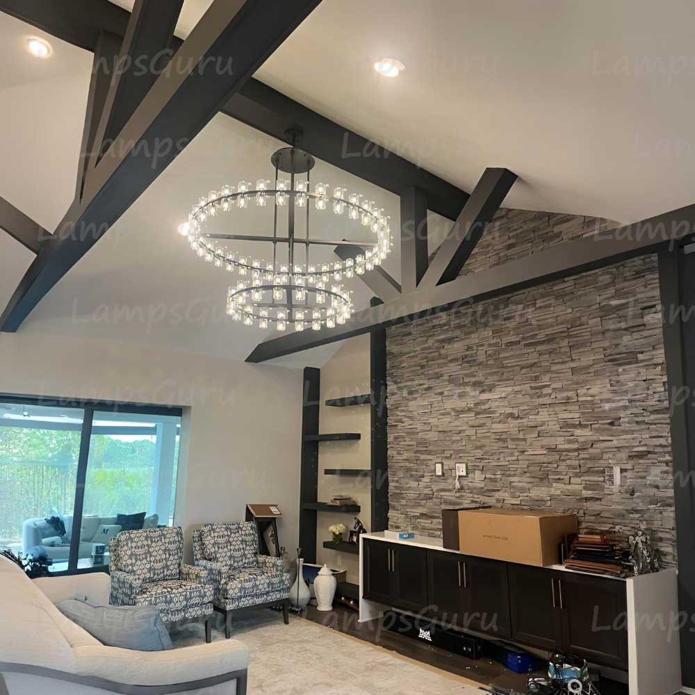 Arcachona LED Round Two Tier Chandelier 60"