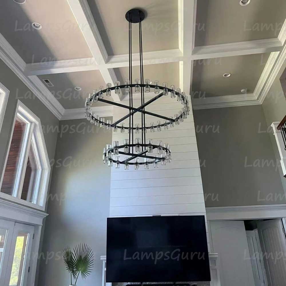 Arcachona LED Round Two Tier Chandelier 60"