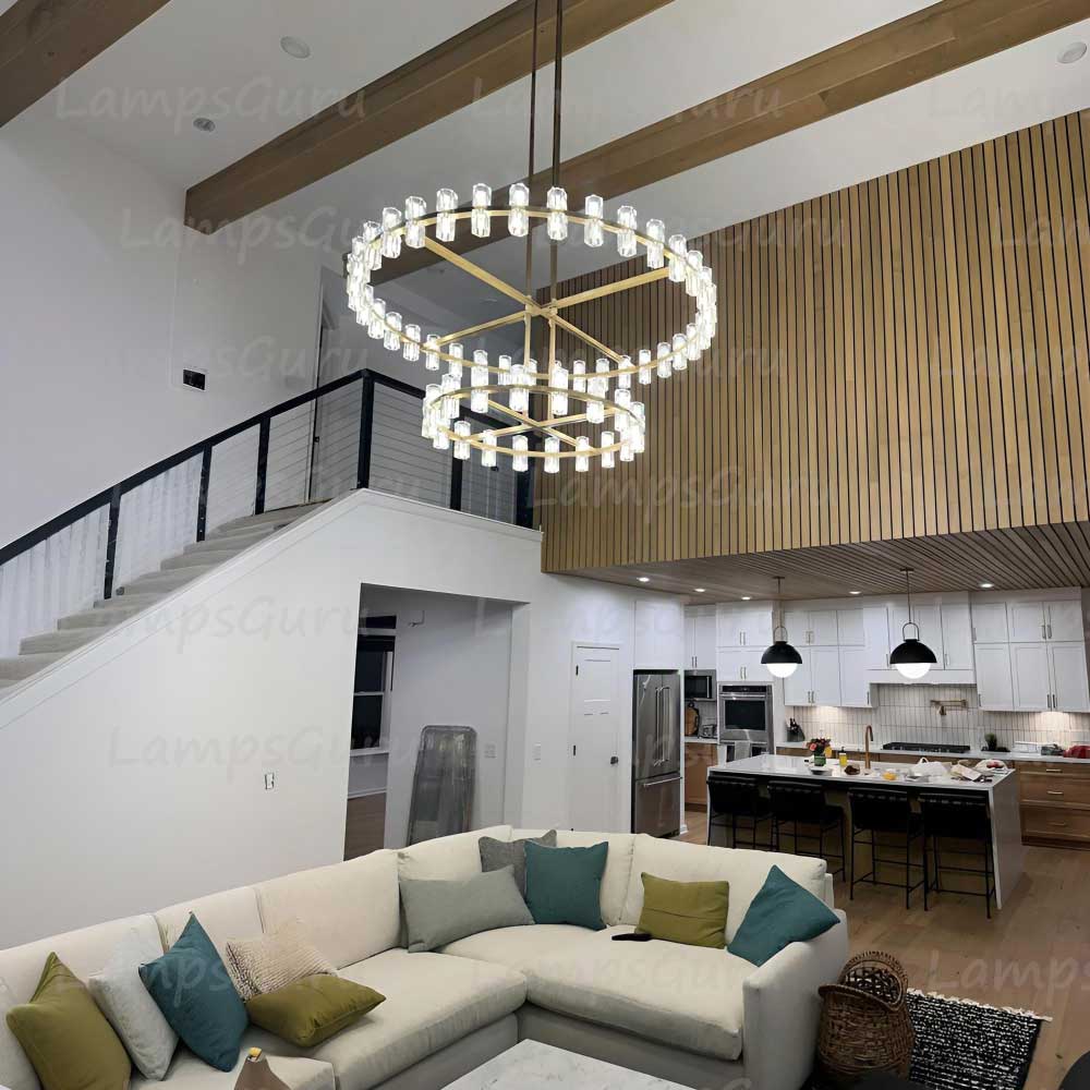 Arcachona LED Round Two Tier Chandelier 60"