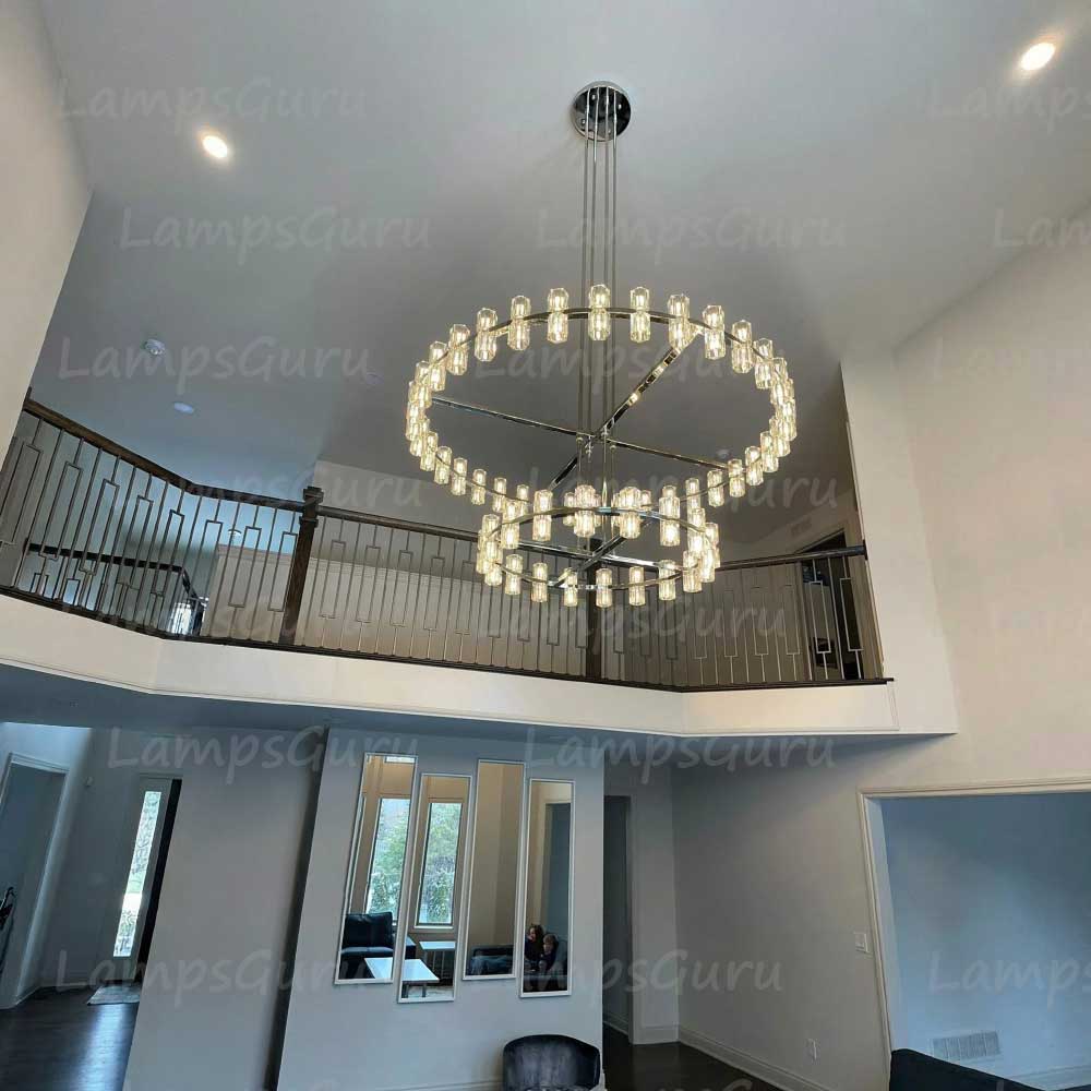 Arcachona LED Round Two Tier Chandelier 60"