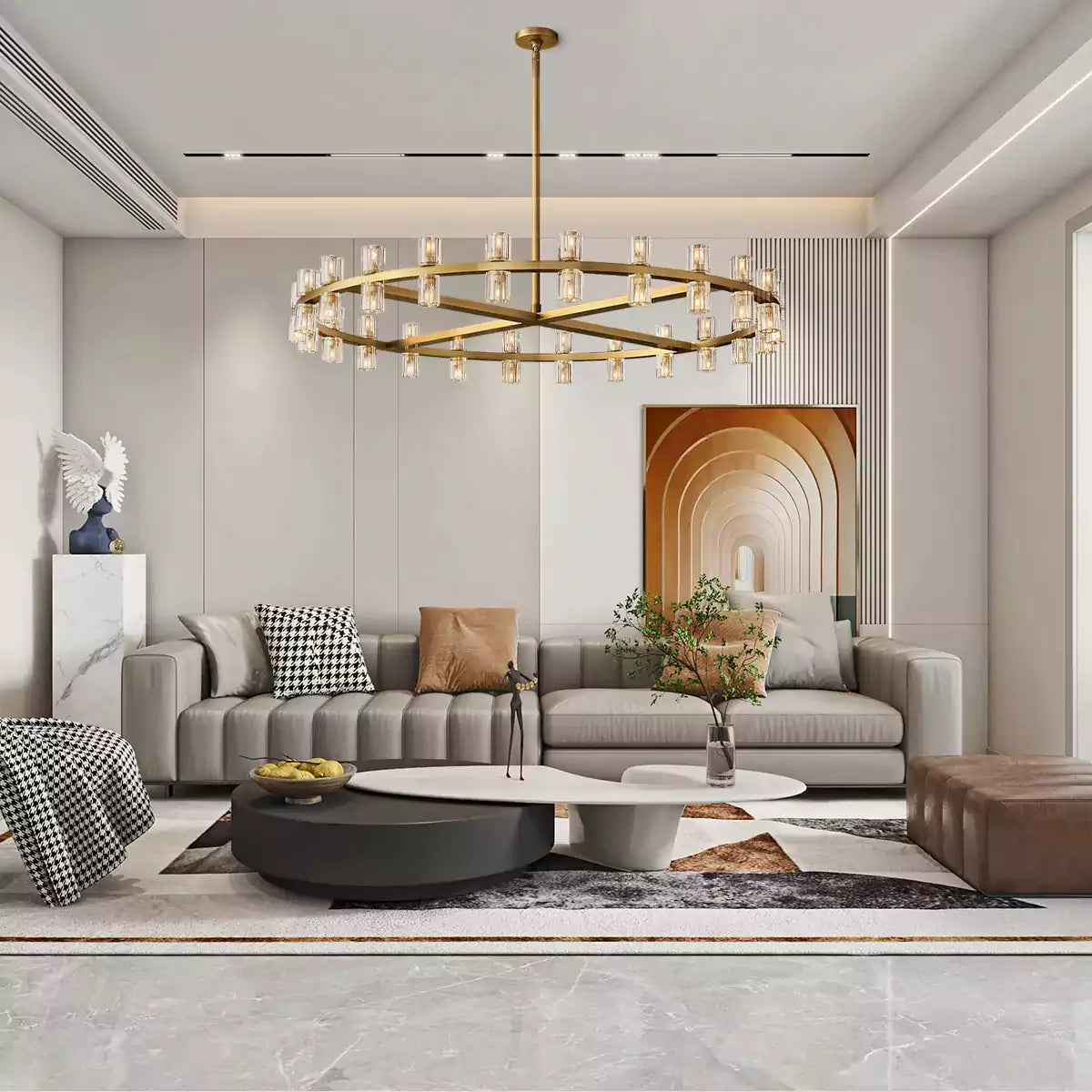 Arcachona LED Round Chandelier 48"