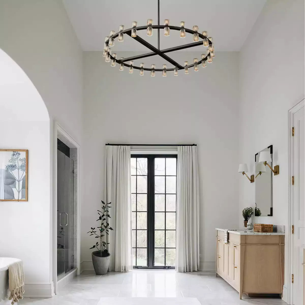 Arcachona LED Round Chandelier 48"