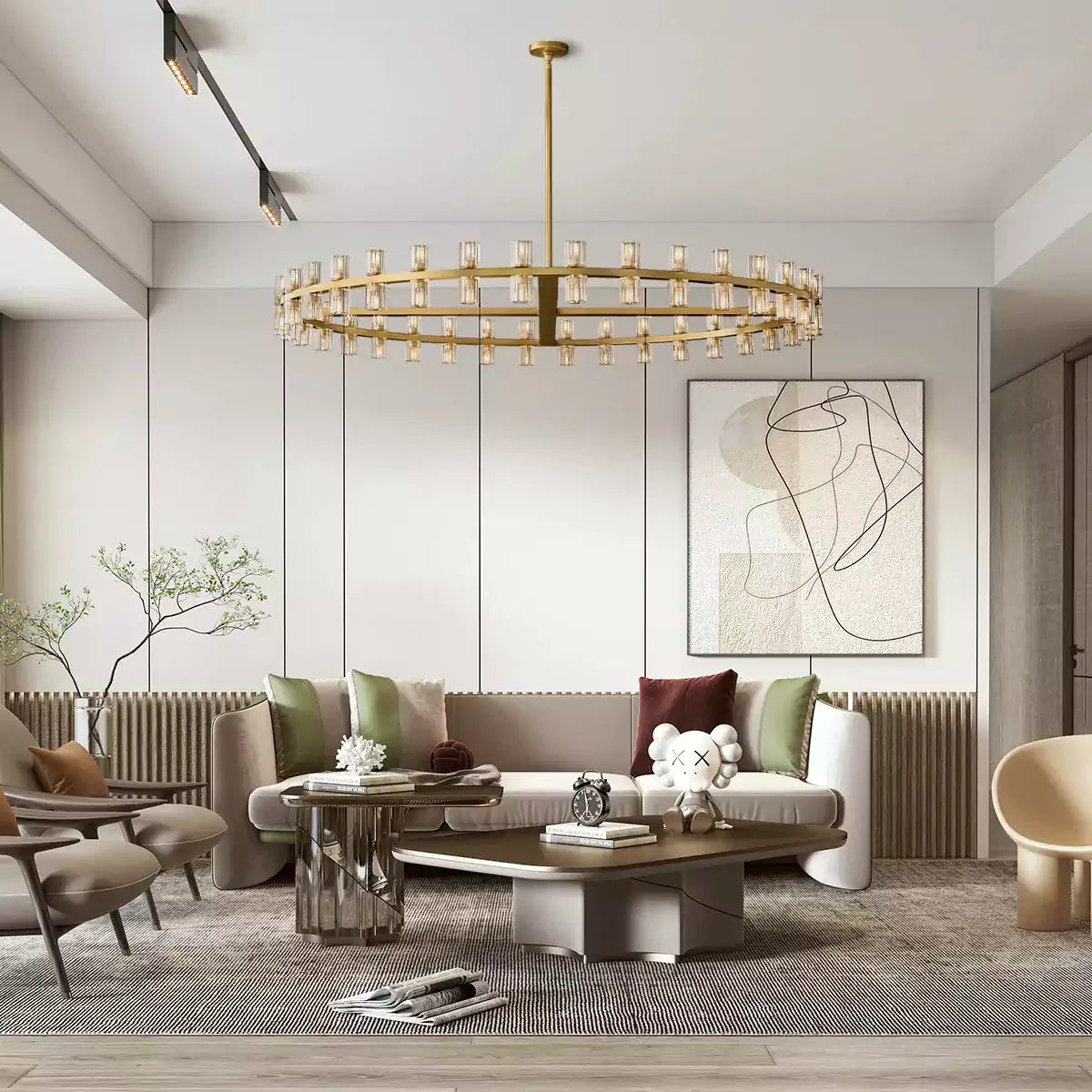 Arcachona LED Round Chandelier 60"