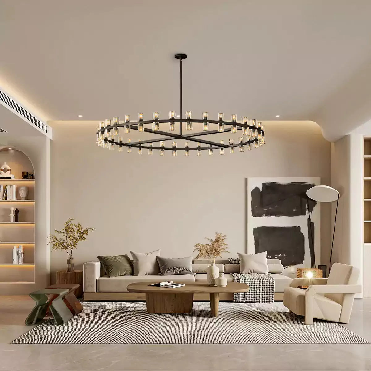 Arcachona LED Round Chandelier 60"