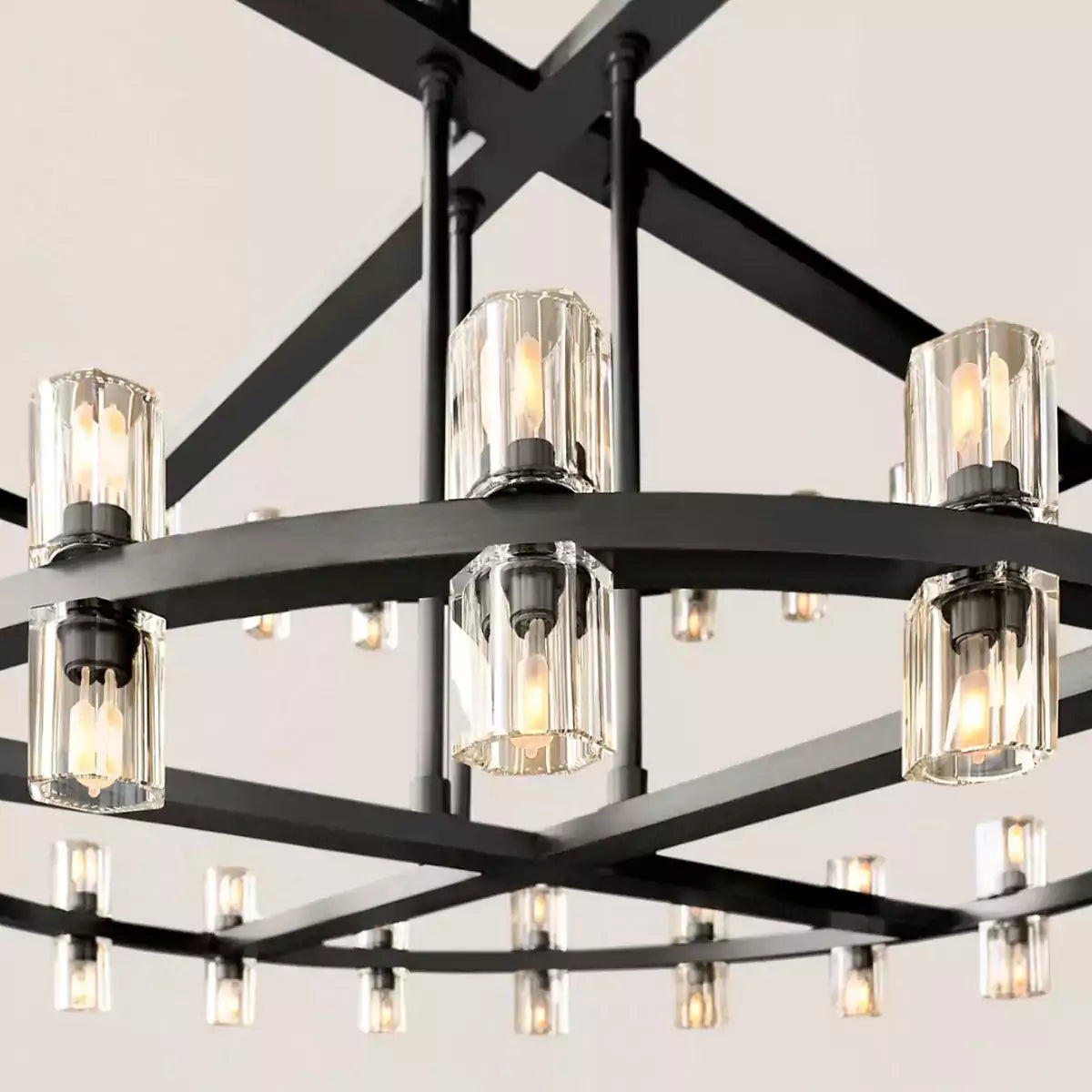 Arcachona LED Round Two Tier Chandelier 60"