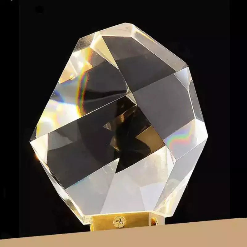 Avondale Faceted Crystal Prisms Short Wall Sconce