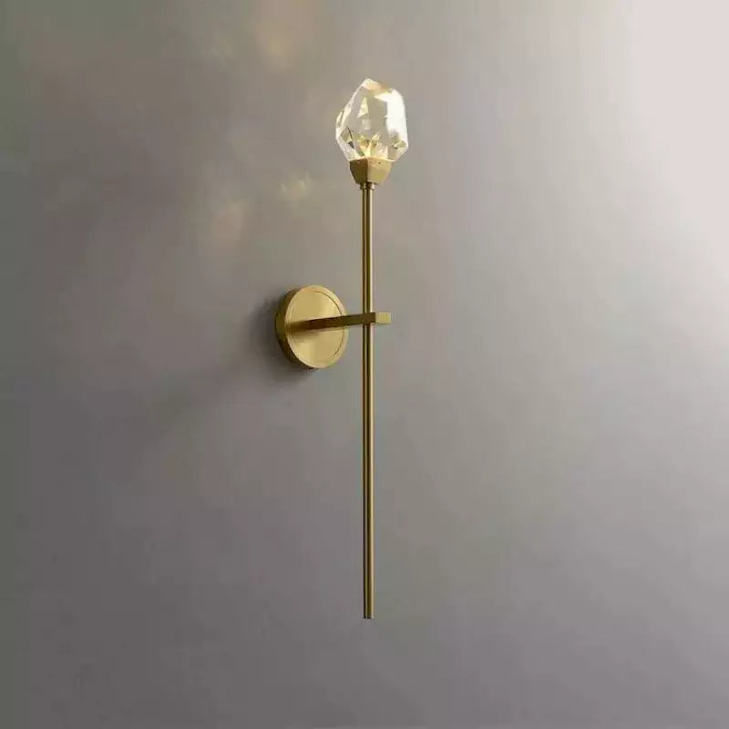 Avondale Faceted Crystal Prisms Wall Sconce - Rod