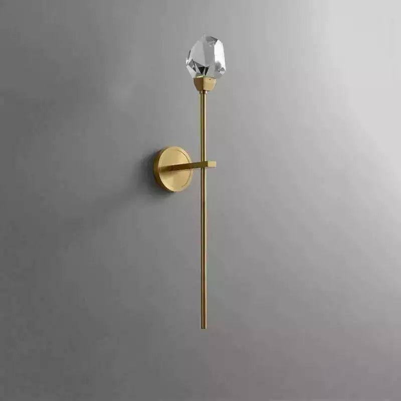 Avondale Faceted Crystal Prisms Wall Sconce - Rod