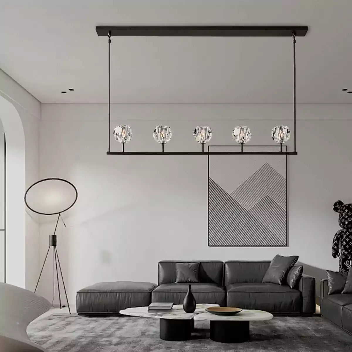 Boule Crystal Linear Chandelier