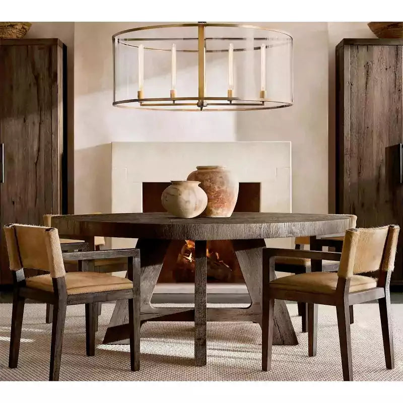 Beckmana Glass Lantern Modern Round Chandelier 33"