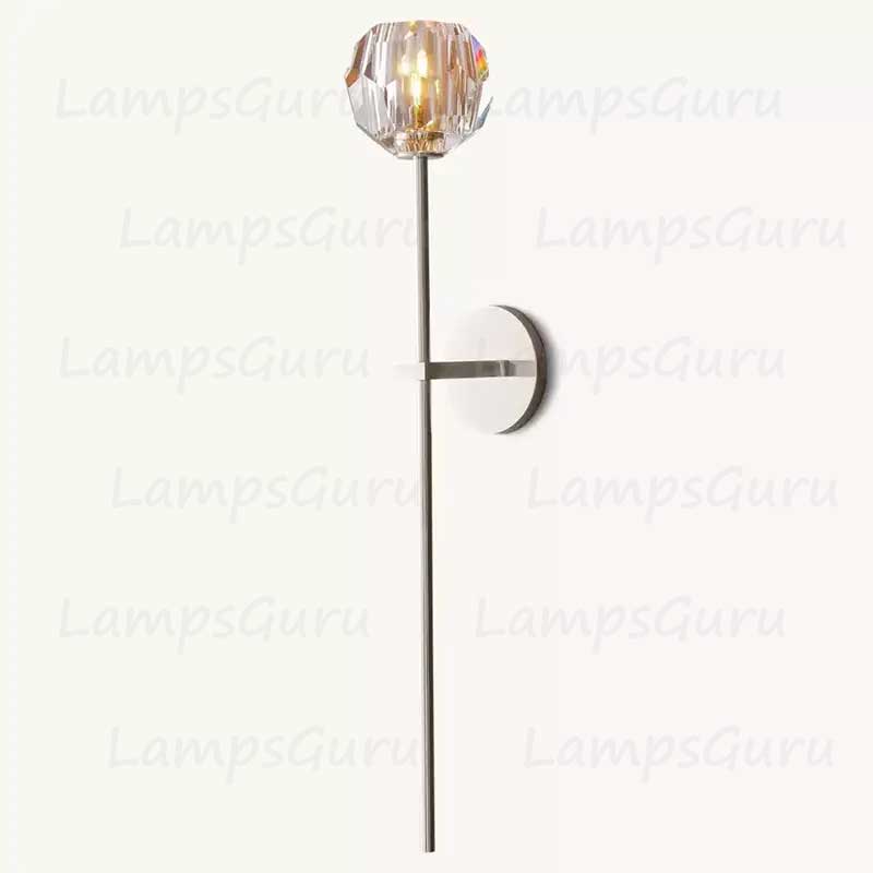 LG Boulla Crystal Clear Glass Grand Wall Sconce