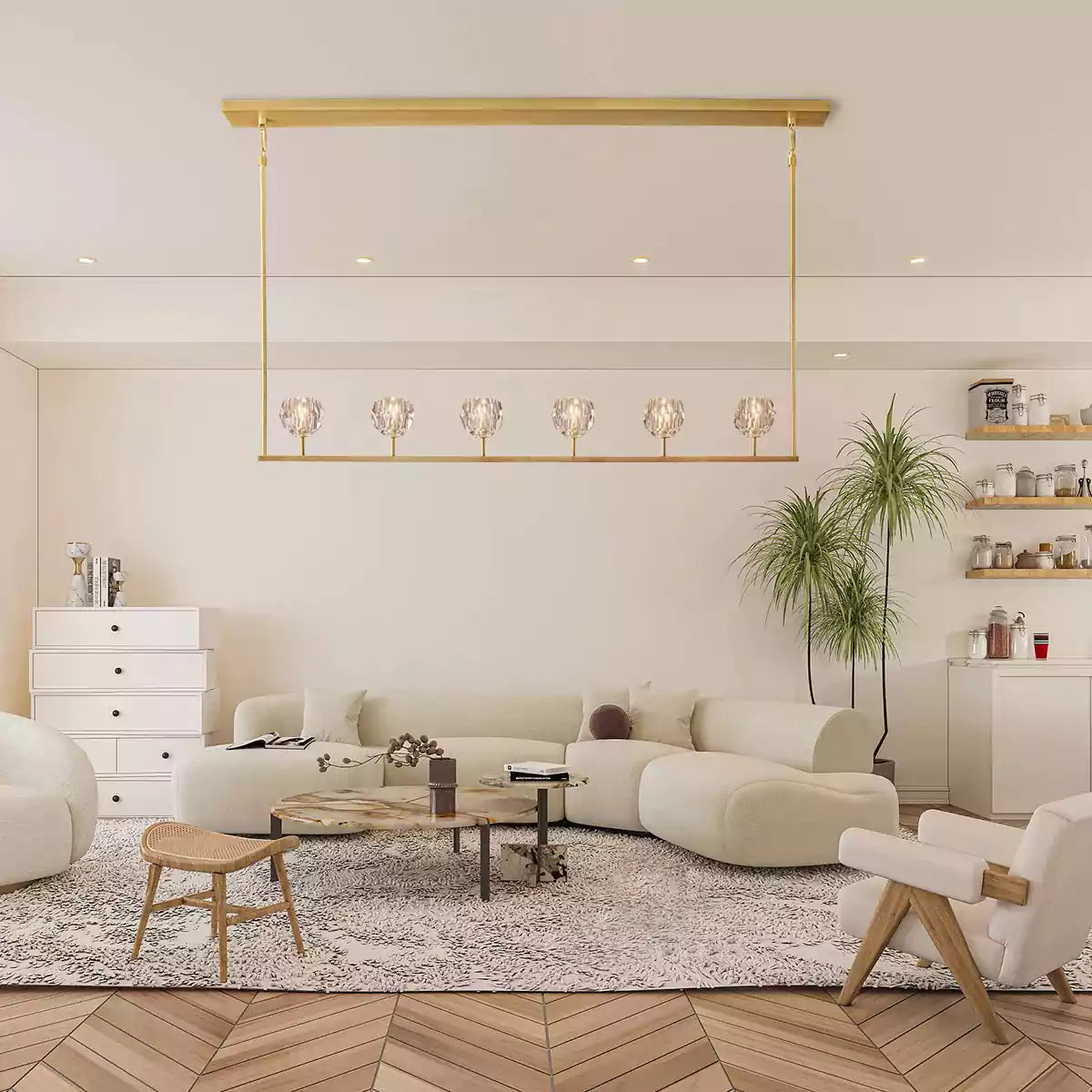 Boule Crystal Linear Chandelier