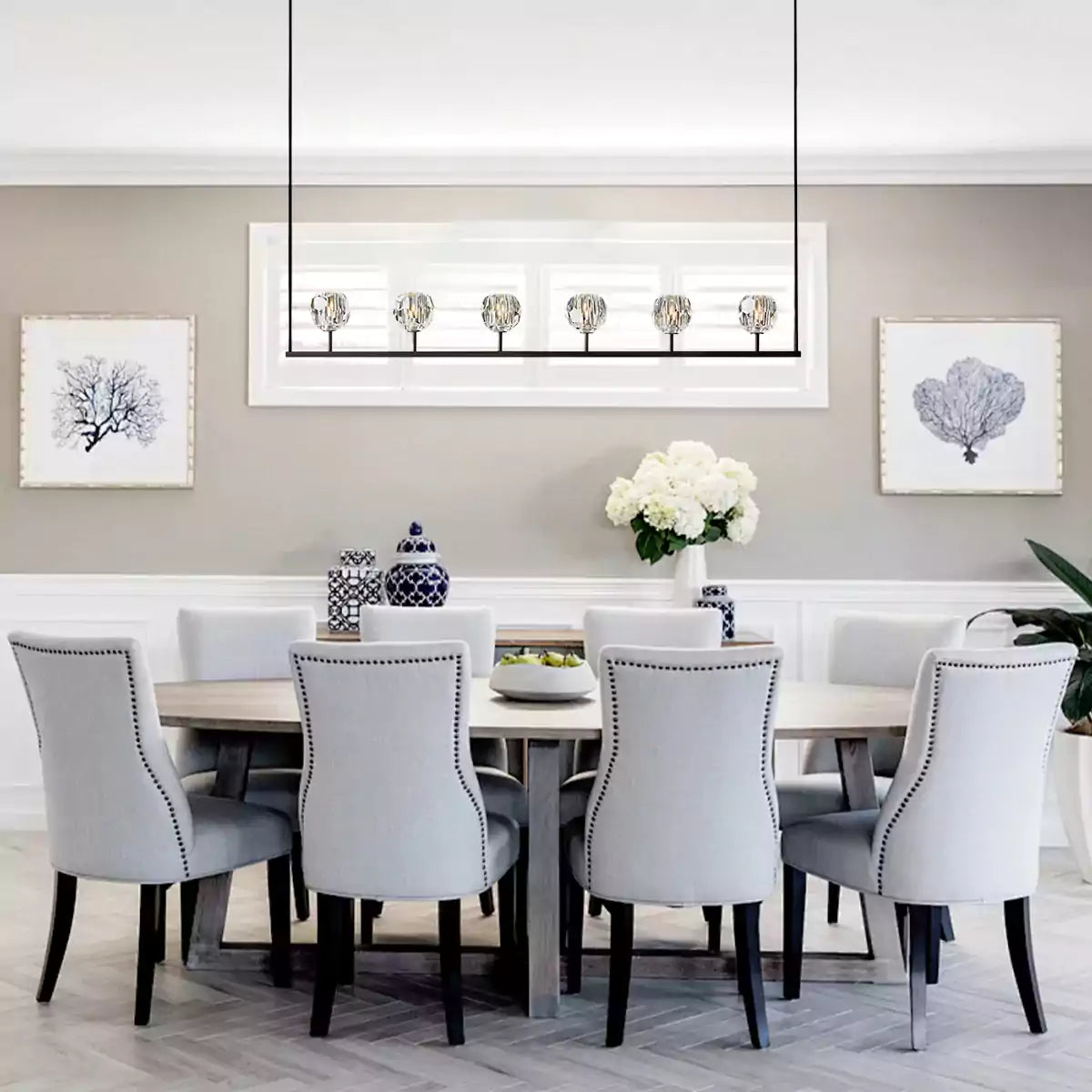 Boule Crystal Linear Chandelier