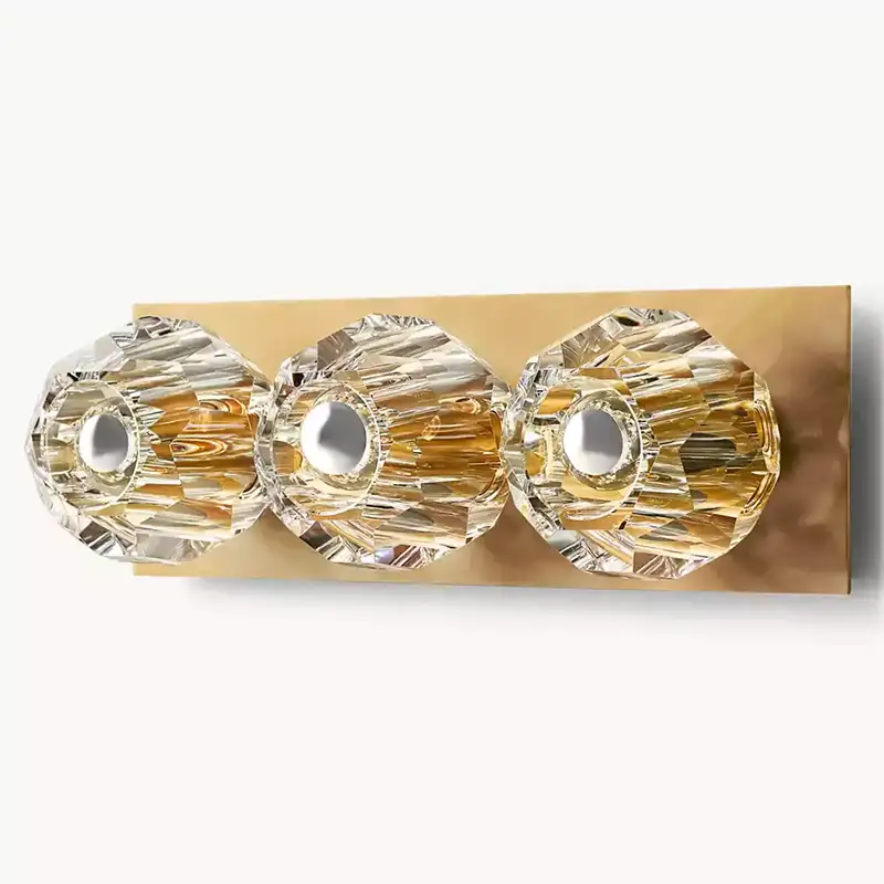 Boule Crystal Clear Glass Linear Short Wall Sconce