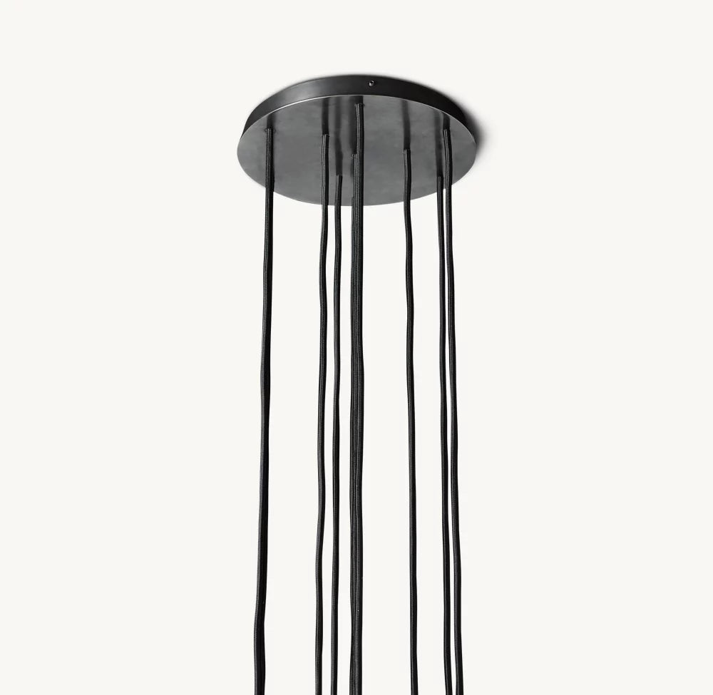 Boule Crystal Clear Glass Round Cluster Chandelier 14"