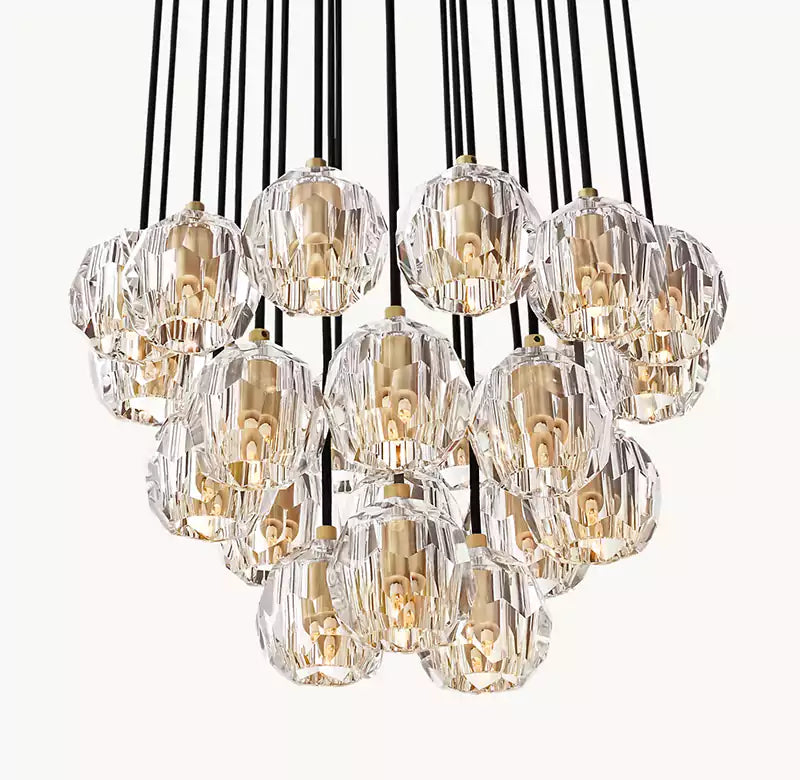 Boule Glass Round Cluster Chandelier