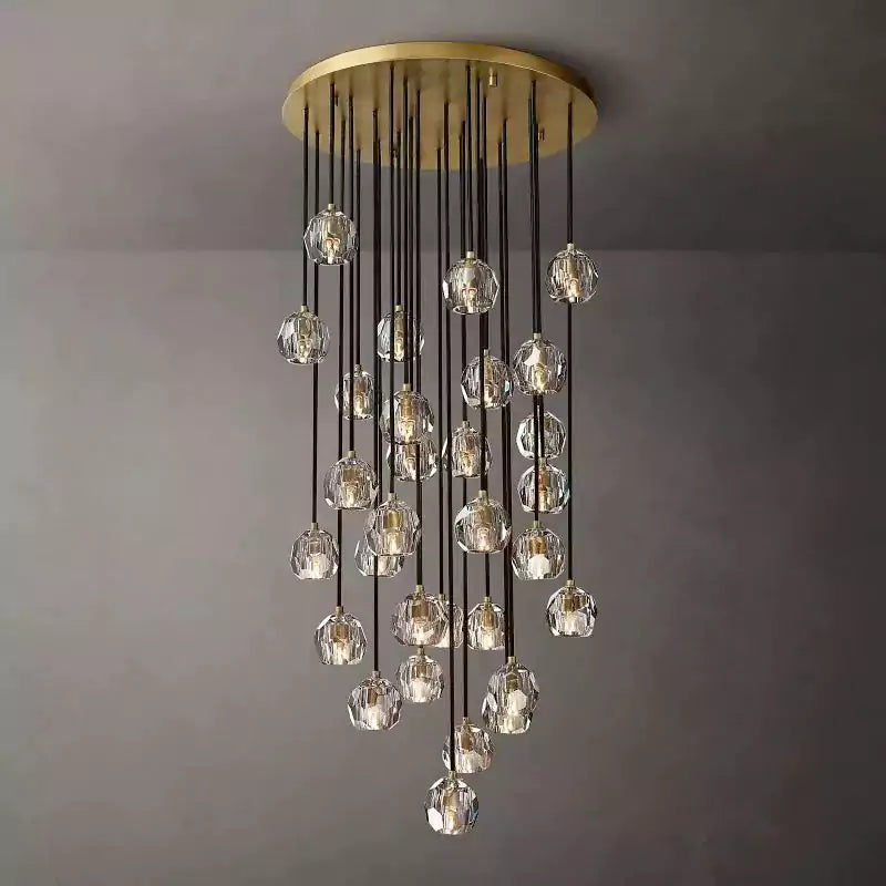 Boule Glass Round Cluster Chandelier
