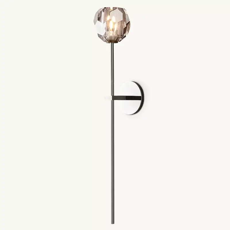 Boule Crystal Smoke Glass Grand Wall Sconce