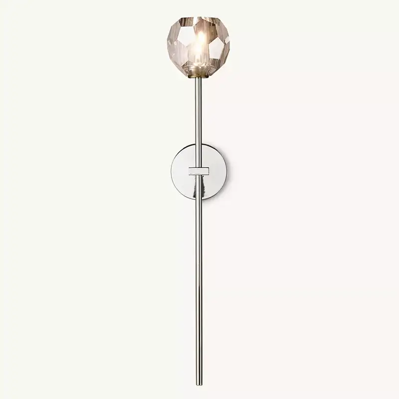 Boule Crystal Smoke Glass Grand Wall Sconce