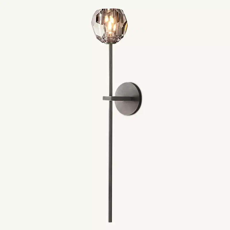 Boule Crystal Smoke Glass Grand Wall Sconce