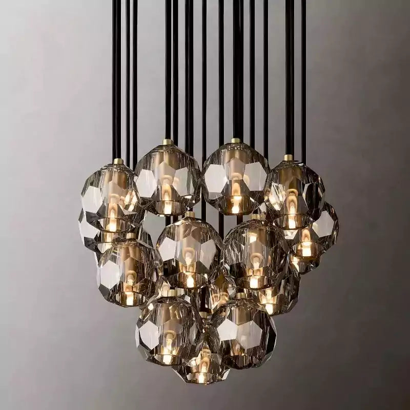 Boule Glass Round Cluster Chandelier