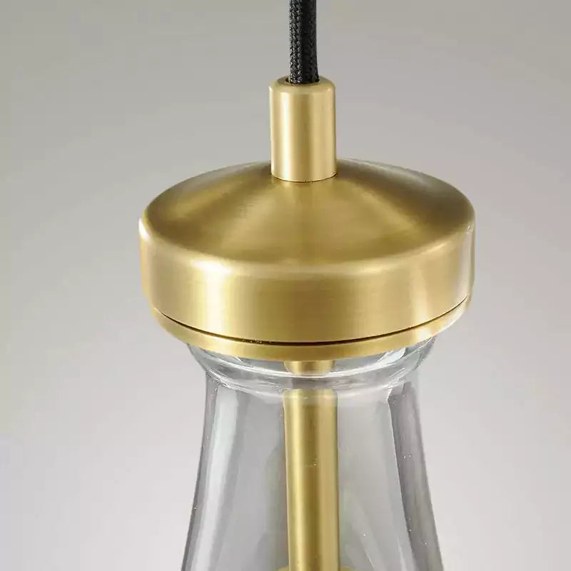Raindrop 2 Lights Rod Round Chandelier