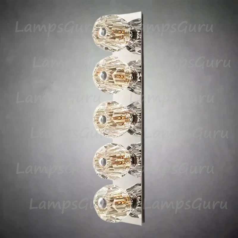 LG Boulla Crystal Clear Glass Linear Grand Wall Sconce
