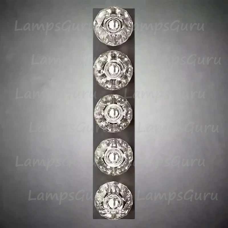 LG Boulla Crystal Clear Glass Linear Grand Wall Sconce