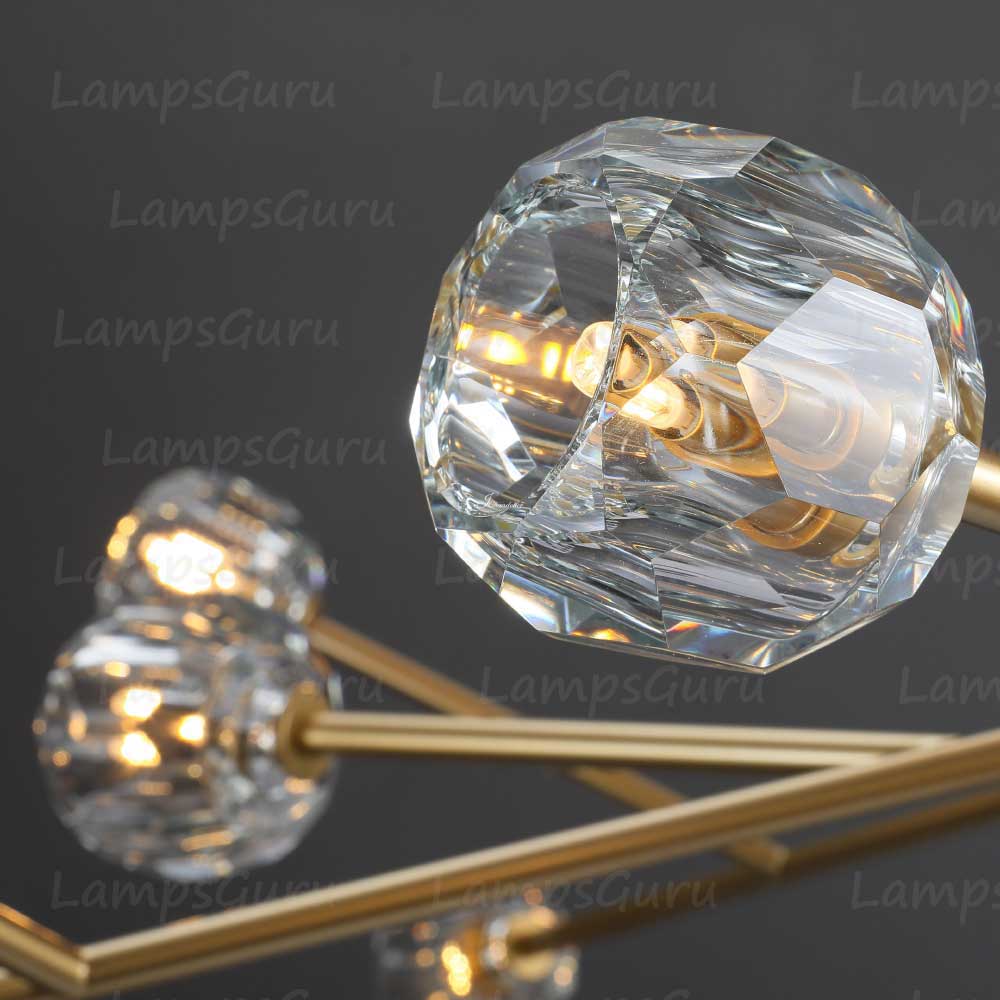 LG Boulla Crystal Clear Glass Oval Chandelier 72"