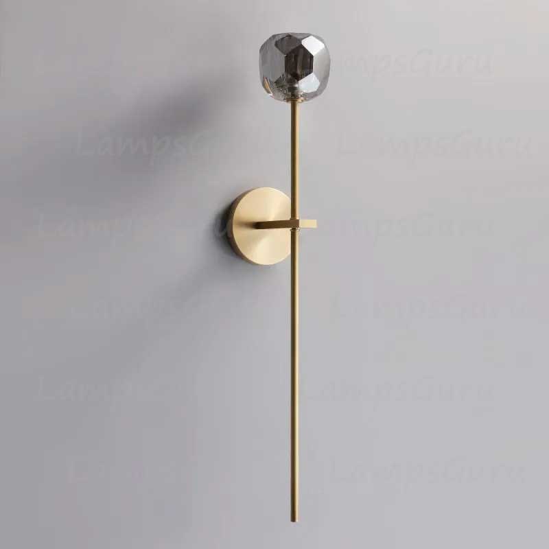 LG Boulla Crystal Smoke Glass Grand Wall Sconce