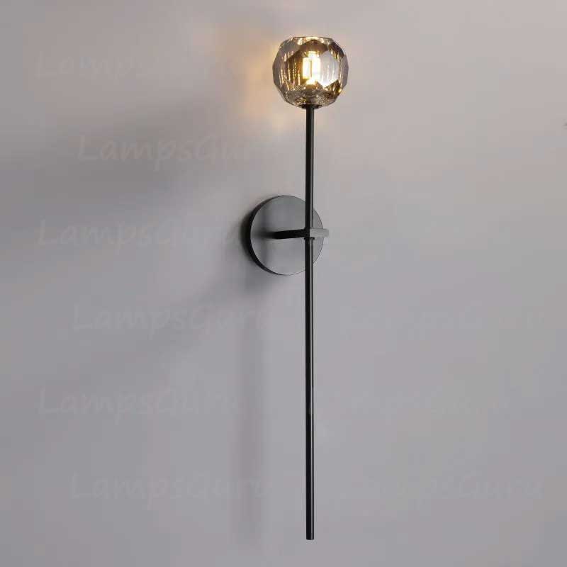 LG Boulla Crystal Smoke Glass Grand Wall Sconce