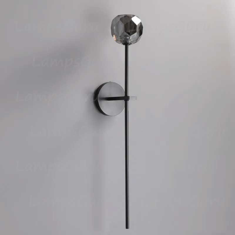 LG Boulla Crystal Smoke Glass Grand Wall Sconce