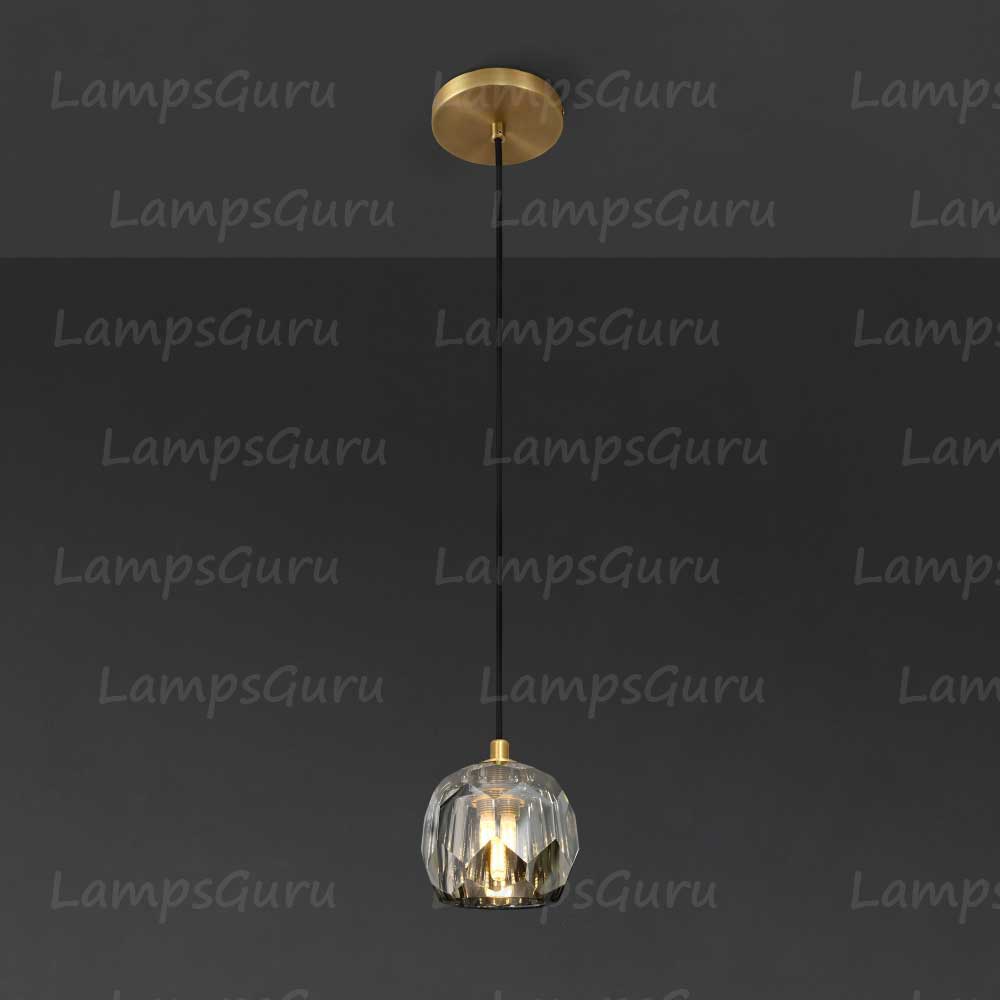 LG Boulla Smoke Glass Cord Pendant