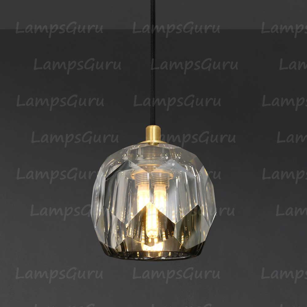 LG Boulla Smoke Glass Cord Pendant