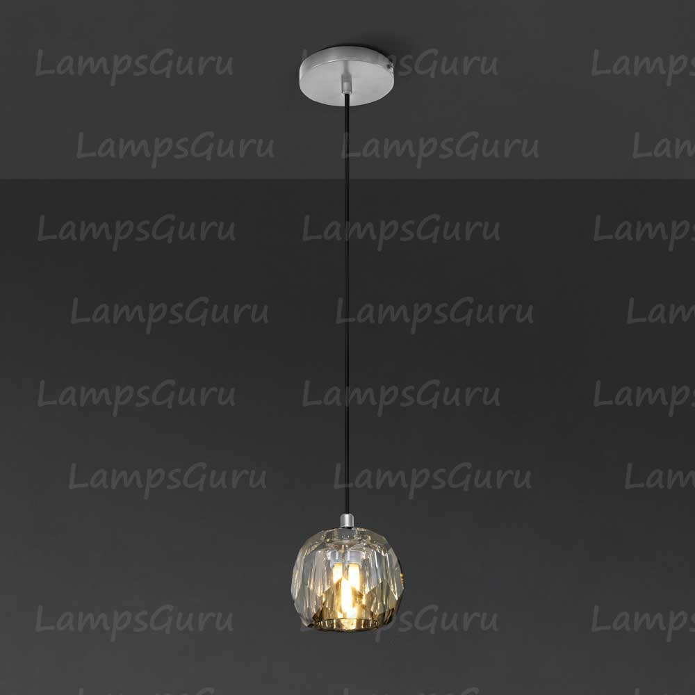 LG Boulla Smoke Glass Cord Pendant