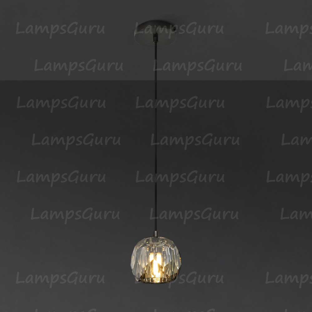 LG Boulla Smoke Glass Cord Pendant