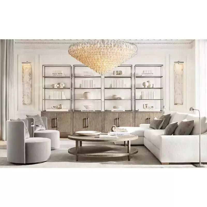 Chiaray Clear Glass Tiered Round Chandelier 47"