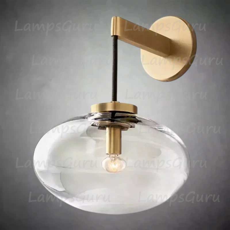 Cabrettey Clear Glass Wall Sconce