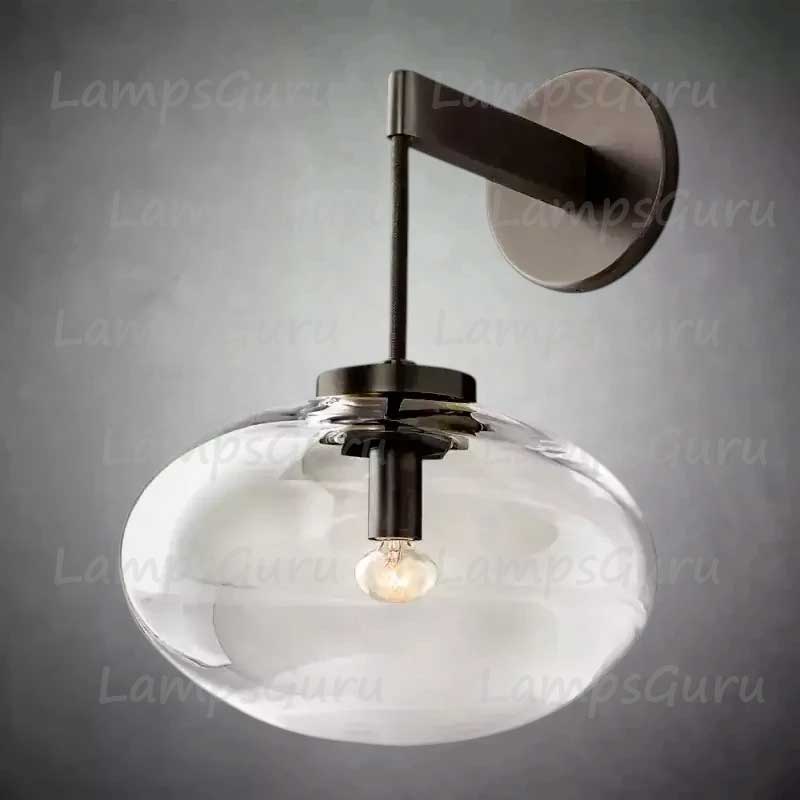 Cabrettey Clear Glass Wall Sconce