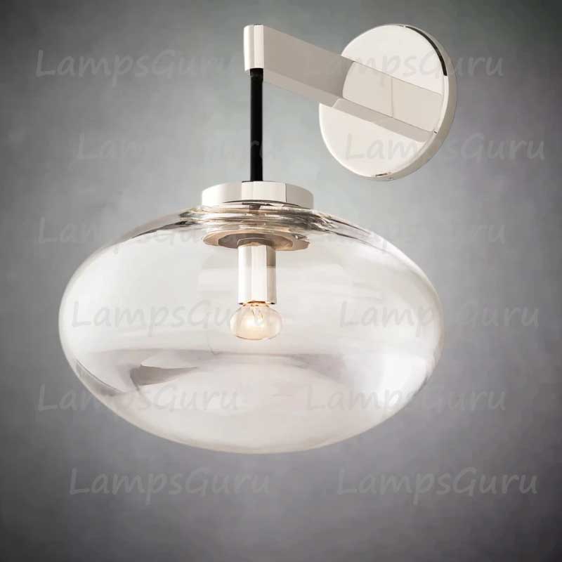 Cabrettey Clear Glass Wall Sconce