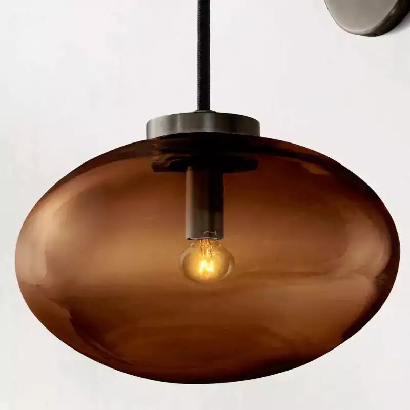 Cabrettey Amber Glass Wall Sconce