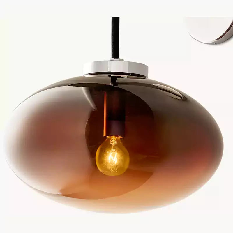 Cabrettey Amber Glass Wall Sconce